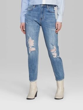 wild fable Light Blue High-Rise Mom Jeans
